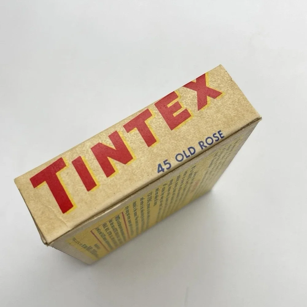 Vintage 1940s Tintex All Fabric Dye 45 Old Rose Economy Size NOS Unopened